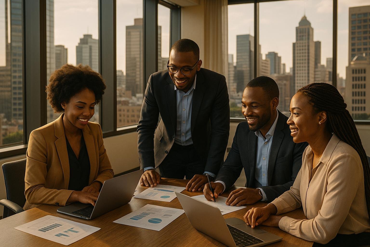 Équipe africaine assurant le suivi et l'appui à l'exécution des projets financés